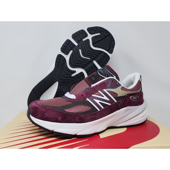 DS New Balance 990v6 Teddy Santis BURGUNDY TAN U990BT6 - Picture 1 of 6